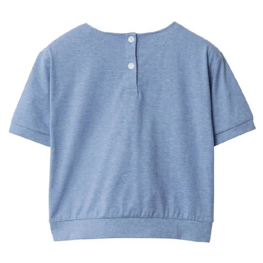 Burberry Girls Embroidered Logo Short Sleeve T-Shirt