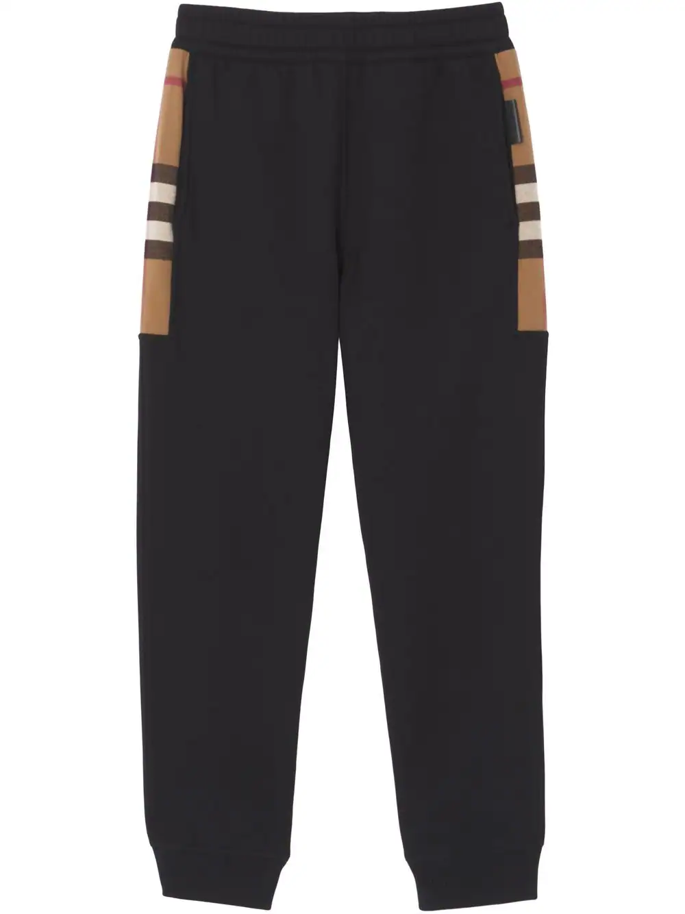 Burberry Check Panel Jogging Pants Black