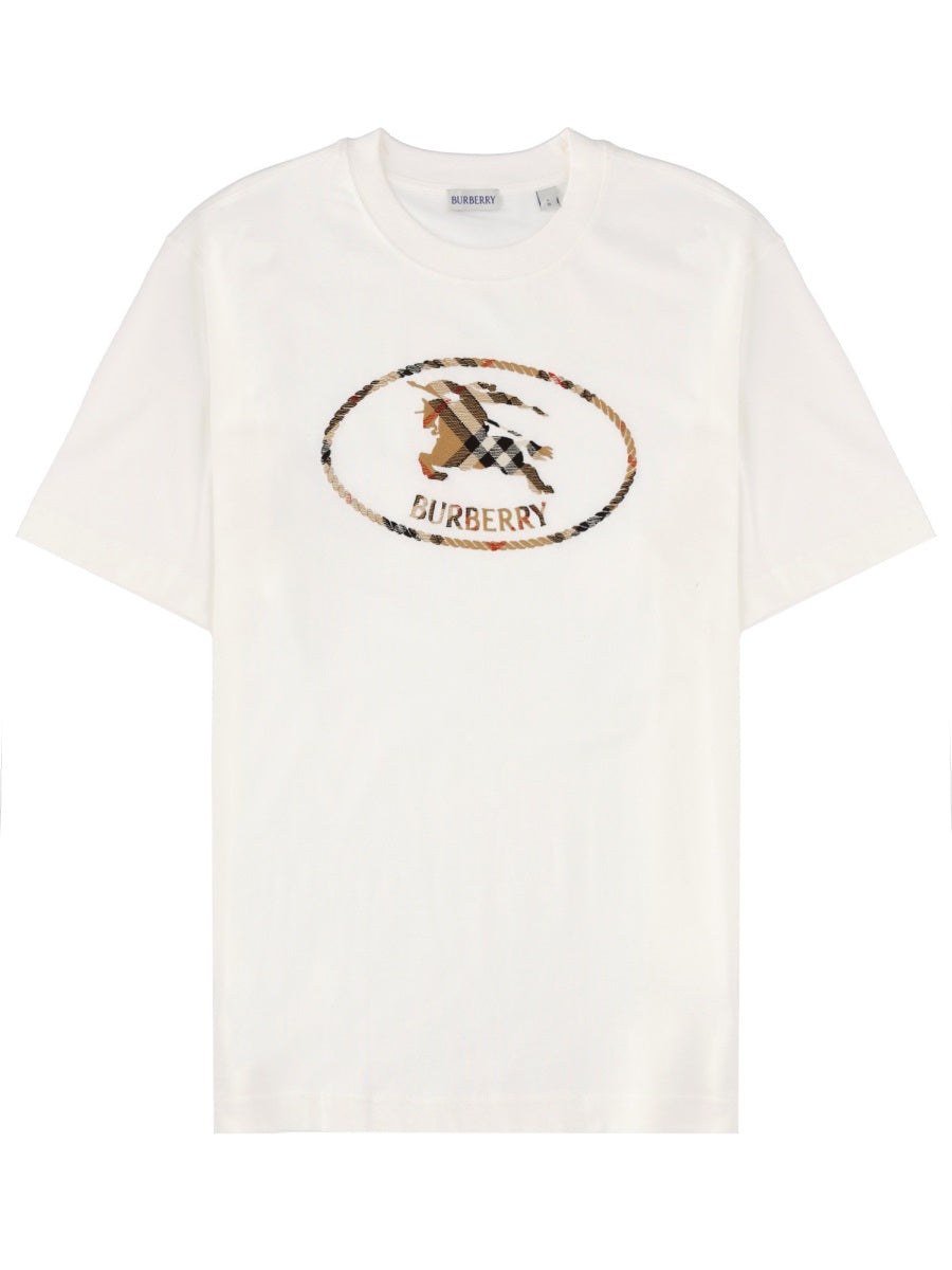 White Check Oval Graphic T-Shirt