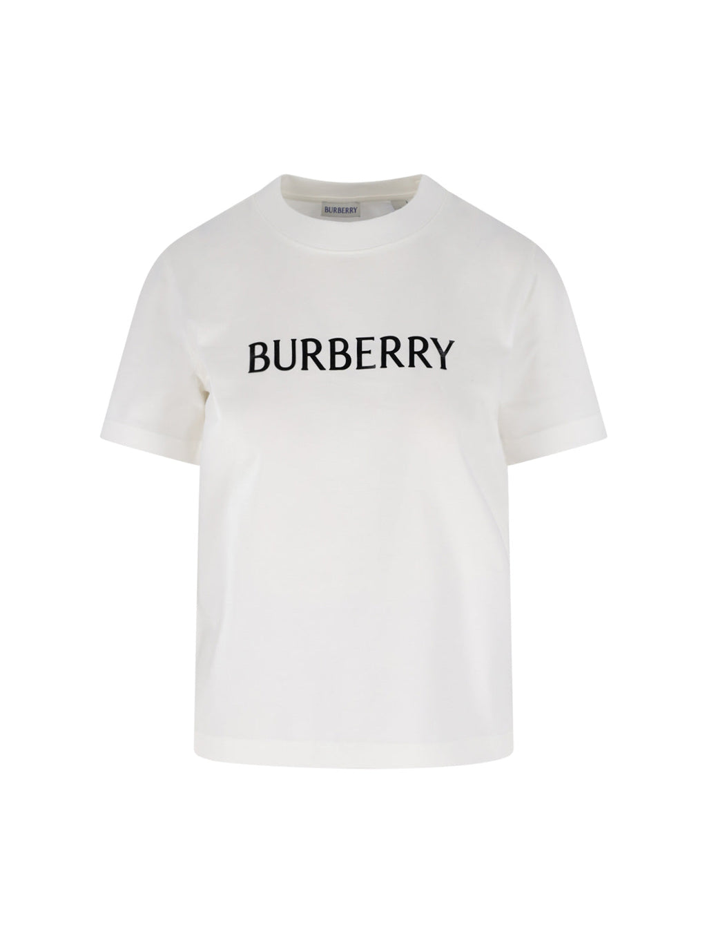 Logo T-Shirt In White Cotton, Crew Neck