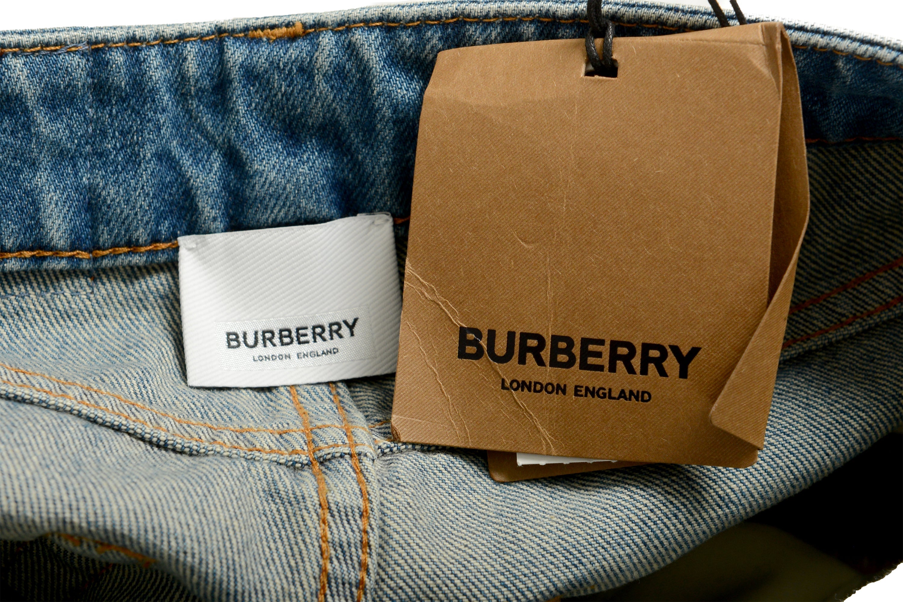 Burberry Women's "Balin" Classic Blue Straight Leg Jeans US 26 IT 40