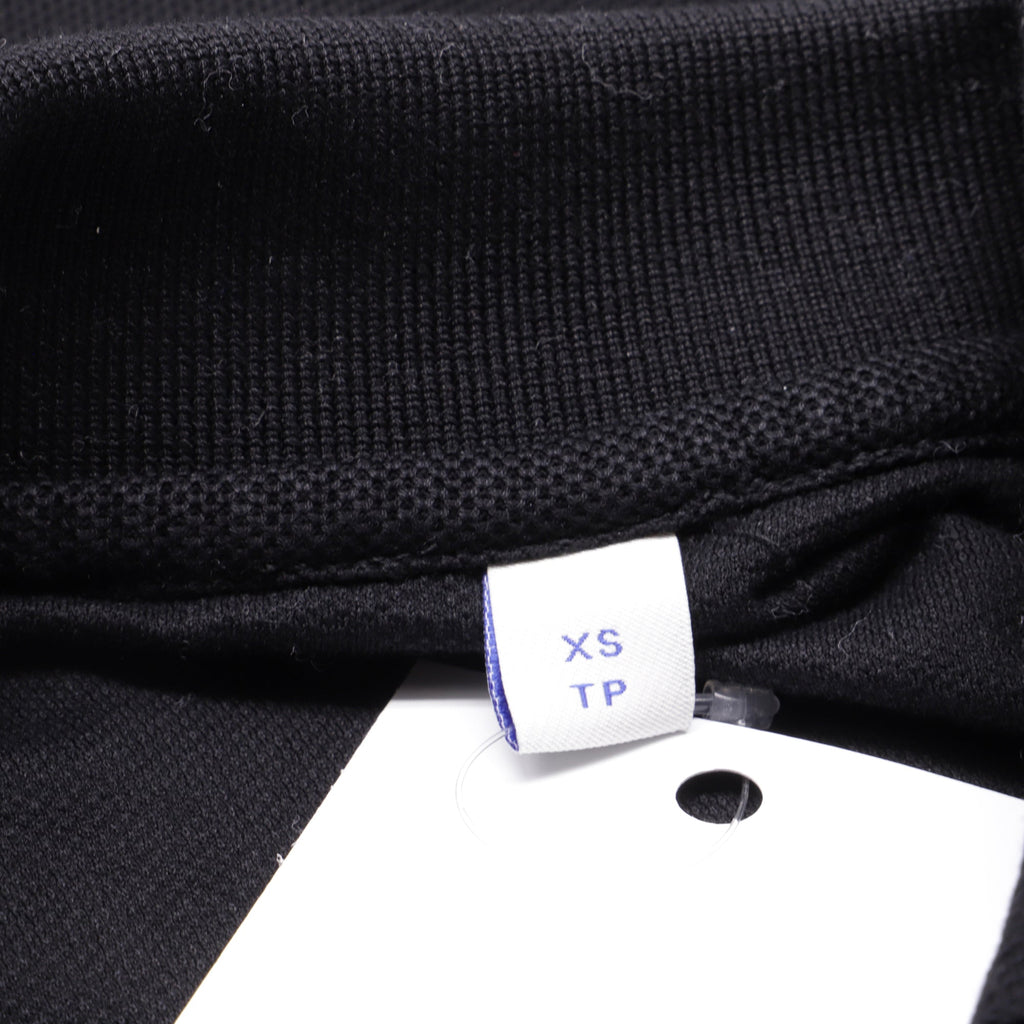 Burberry Logo-Embroidered Polo Shirt in Black Cotton
