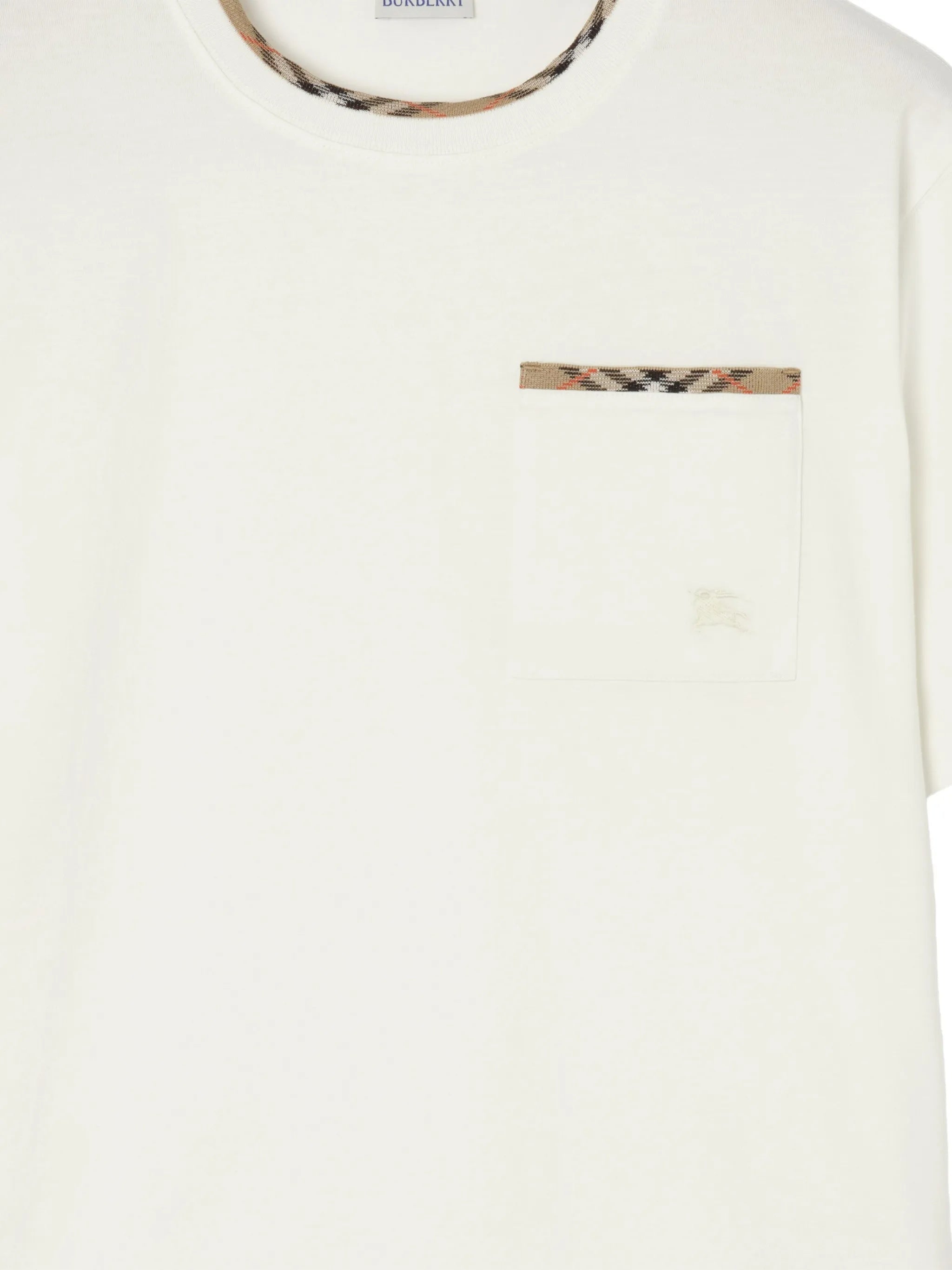 White Ryan Check-Pattern Cotton T-Shirt