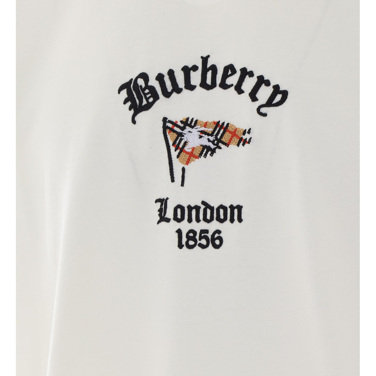 Burberry Men Check Flag T-Shirt