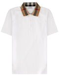 Slim Fit Check Collar Cotton Polo Shirt
