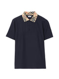 Classic Fit Polo Shirt with Checkered Collar